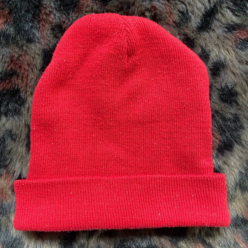 red beanie